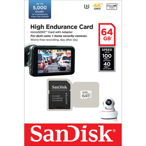 SanDisk Micro SD Card High Endurance Class10 U3 For drones