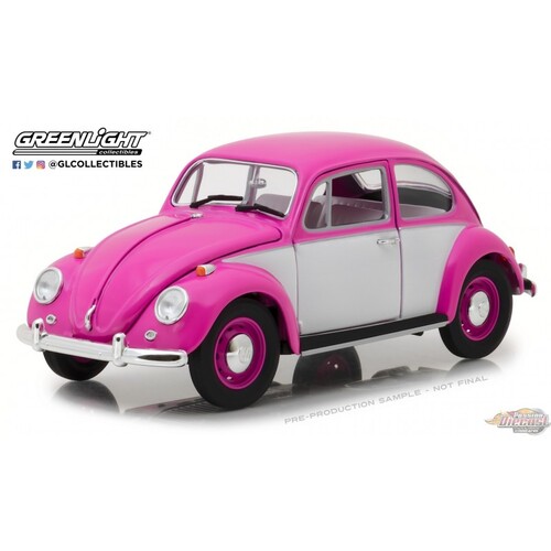 1967 Volkswagen Beetle Right-Hand Drive - Pink & White Greenlight GL-13512