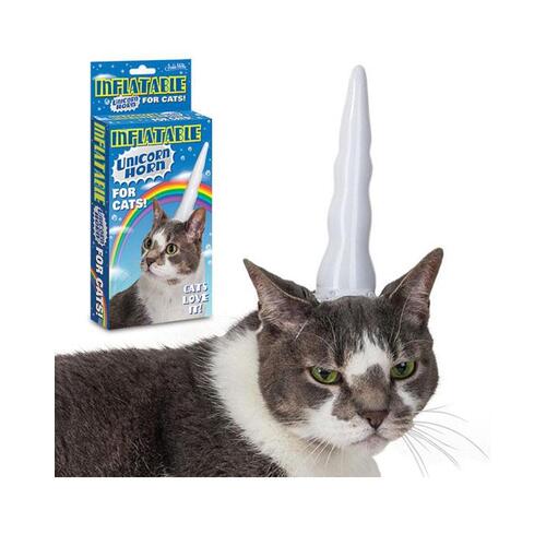 Inflatable Unicorn Horn Pet Headpiece for cats they love it!!!
