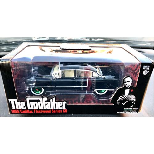 84091 Greenlight GREEN Godfather Chase 1955 Cadillac Fleetwood Series 60 1:24