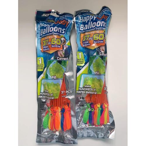1 x 37 pack Quick Fill Water Balloons, Small Size Water Bombs, Water Guns Toys For Splashing Fun