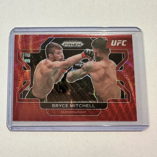 2022 Panini Prizm UFC - BRYCE MITCHELL Ruby Red Wave Refractor Card #67