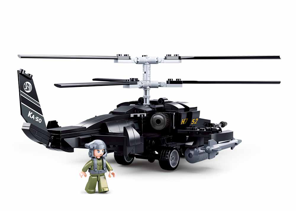Sluban Toy Building Military Army Bricks Blocks Attack Apache Helicopter B0298 