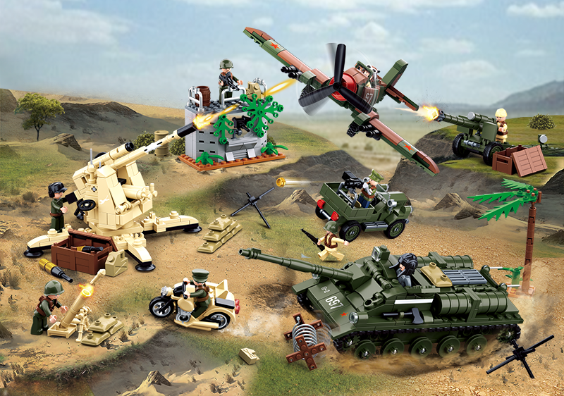 Build Your Own Lego Tank: Unboxing Sluban WWII M38-B0697 The Battle for  Kursk 