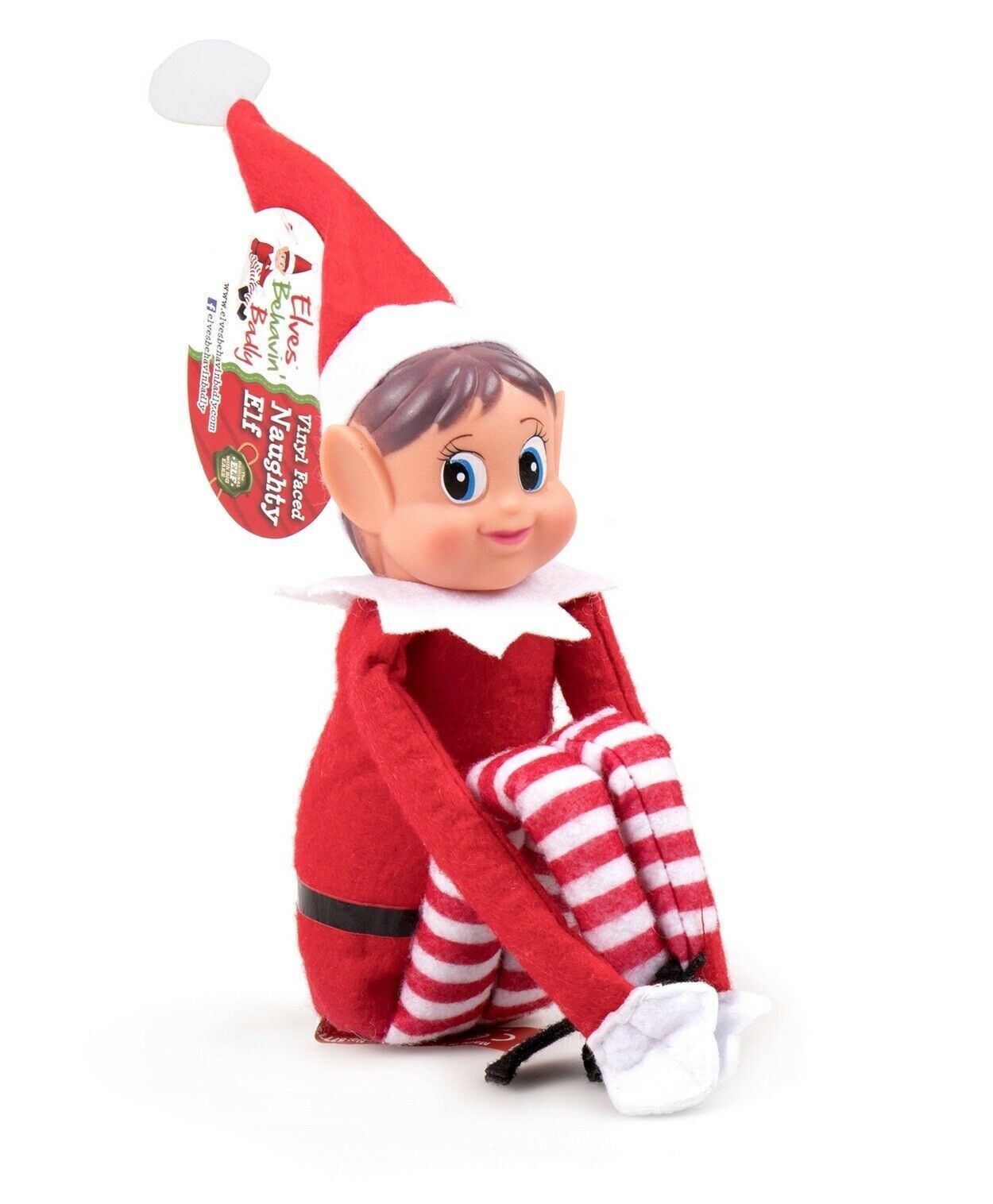 2 Elves Behavin' Badly Elfie & Evie Christmas Dolls With Stands – 12"/30cm