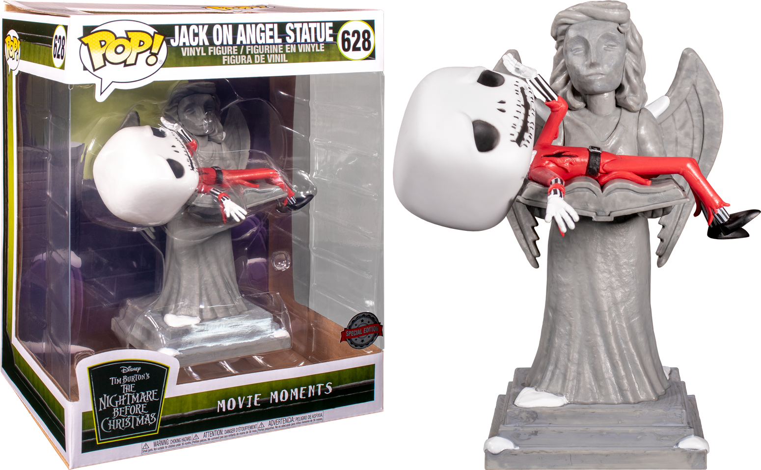 jack on angel statue
