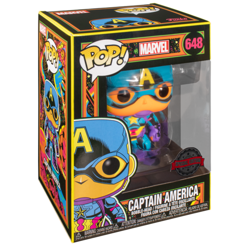 Captain America - Captain America Black Light US Exclusive #648 Pop! Vinyl [RS]