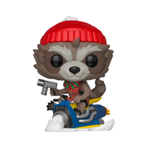 Guardians Of The Galaxy - Rocket Raccoon on Snowmobile Christmas Holiday Pop! Vinyl