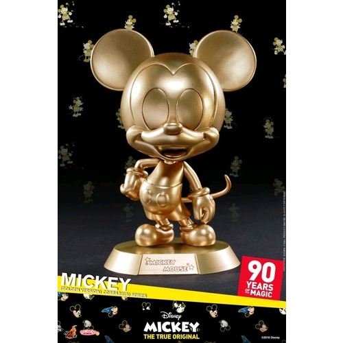 Disney - Golden Mickey Mouse 90th Anniversary Cosbaby 3.75” Hot Toys Figure