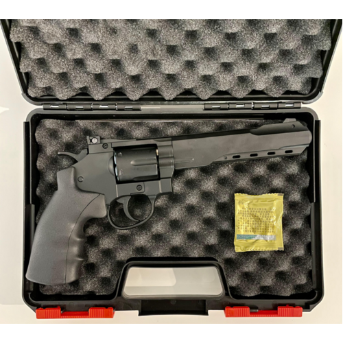 357 Magnum 5.5" Revolver Gas Powred Gel Blaster g296c 6 shooter co2