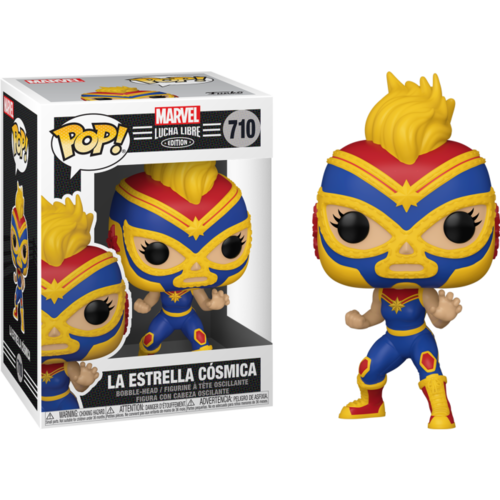 Marvel: Lucha Libre Edition - La Estrella Cosmica Captain Marvel #710 Pop! Vinyl