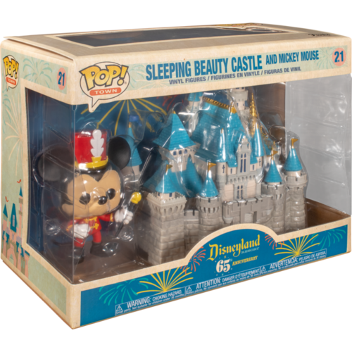 Disneyland: 65th Anniversary - Mickey Mouse with Sleeping Beauty Castle #21 Pop! Town! Vinyl