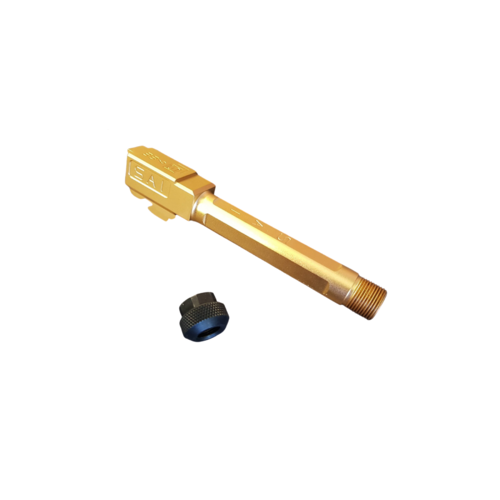 P1 SAI Threaded Metal Outer Barrel Gold for Gel Blaster
