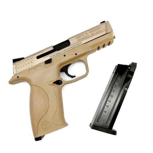 M&P 9 Gas Blowback Gel Blaster, Multi-colour, GBB Pistol GOLD/GOLD FREE Pistol stand and bag of the hardest gels on purchase!