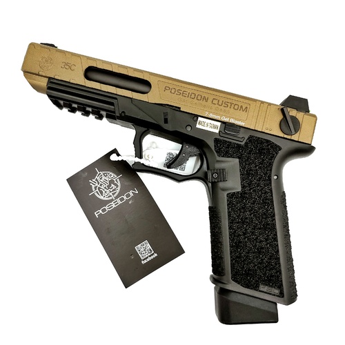 Poseidon P35 EVO II [Tan/Black] - GBB Gel Blaster Pistol FREE Pistol stand and bag of the hardest gels on purchase!