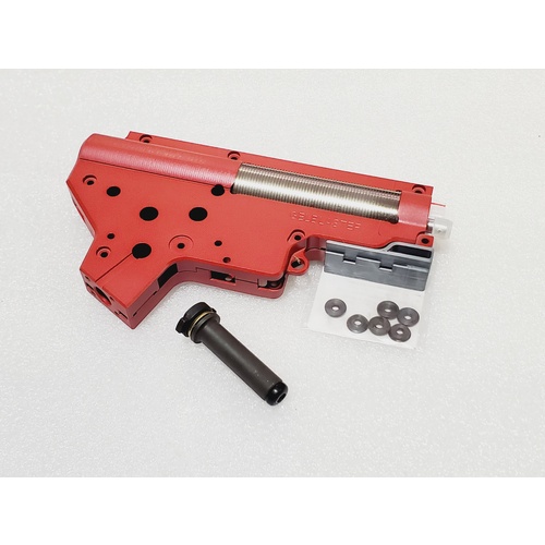 Retroarms Red Cerakoted CNC V2 Gearbox kit for Gel Blasters