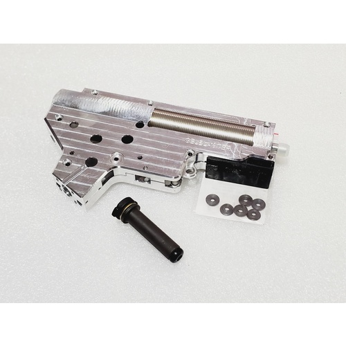 Retroarms Silver Anodized CNC V2 Gearbox Kit for Gel Blasters