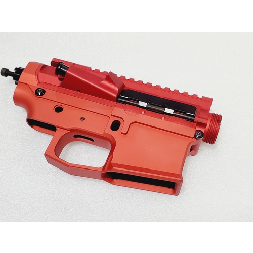 RetroArms CNC Red Solid Receiver for Gel Blasters