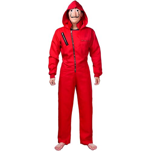 Money Heist Costume Red Jumpsuit - Adult