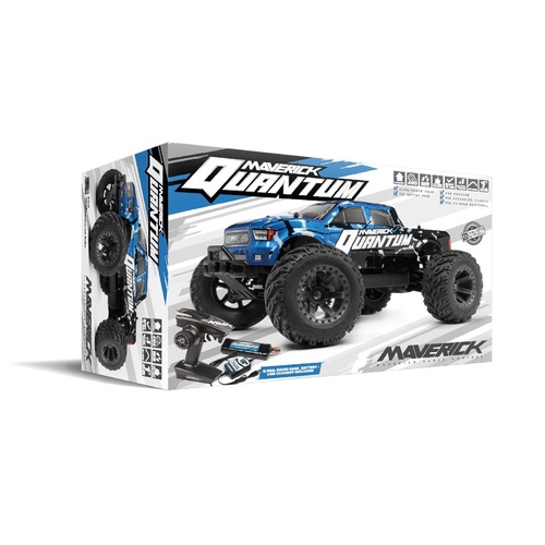 Maverick MV150100 Quantum MT 1/10 4WD Brushed Electric Monster Truck (Black/Blue)