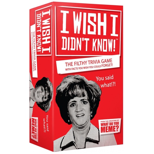 I Wish I Didn't Know Card Game^