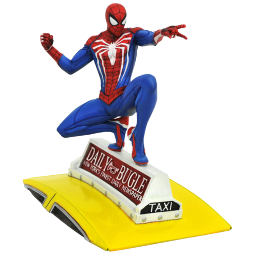 Marvel’s Spider-Man (2018) - Spider-Man on Taxi Marvel Gallery 9” PVC Diorama Statue