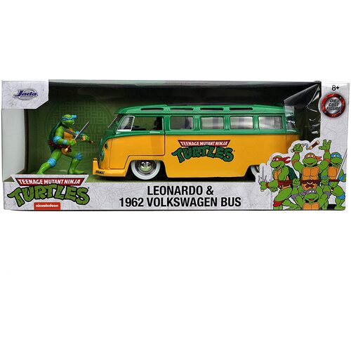 Teenage Mutant Ninja Turtles - '62 VW Bus w/Leonardo 1:24 Scale Hollywood Ride