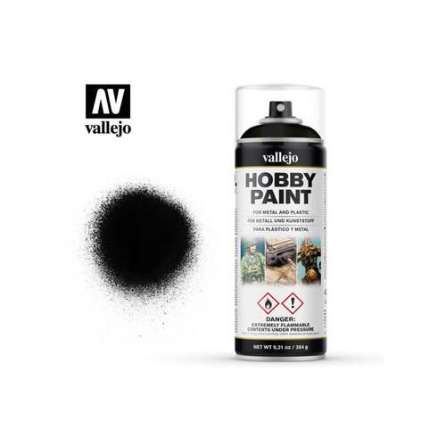 VALLEJO 28012 AEROSOL BLACK PRIMER 400ML HOBBY SPRAY PAINT