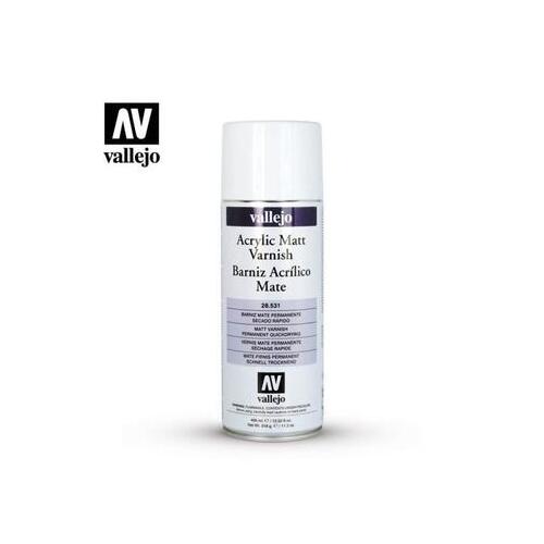 VALLEJO 28531 AEROSOL MATT VARNISH 400ML HOBBY SPRAY PAINT