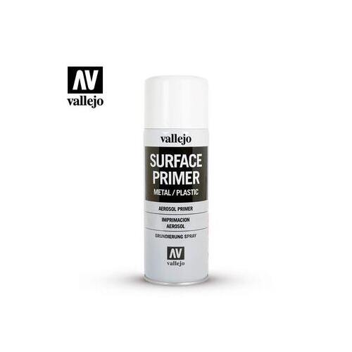 VALLEJO 28010 AEROSOL WHITE PRIMER 400ML HOBBY SPRAY PAINT