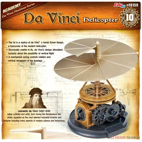 Academy 18159 Davinci Helicopter Plastic Model Kit