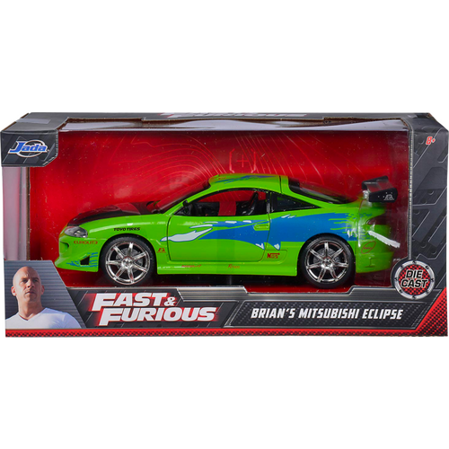 The Fast and the Furious - Brian’s 1995 Mitsubishi Eclipse 1/24th Scale Metals Die-Cast Vehicle Replica (JAD97603)