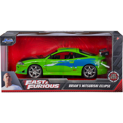 The Fast and the Furious - Brian’s 1995 Mitsubishi Eclipse 1/24th Scale Metals Die-Cast Vehicle Replica (JAD97603)