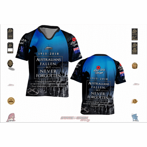 (S) (ANZAC) State of Origin - Blues ANZAC Special Edition Jersey NSW (Size: S)