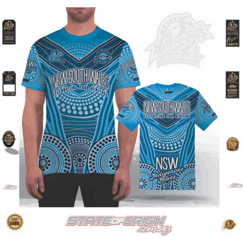(2XL) (AP95) State Of Origin - Blues Indigenous "The Place I call home" AP95 NSW (Size 2XL)
