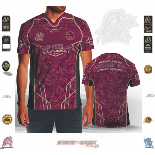 (4XL) (AP60) State of Origin - Maroons Border Security Jersey AP60 QLD