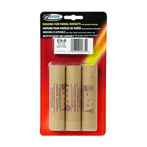 Estes 1675 Rocket Engines 29mm  E9-8 (3 ea) (EST-1675)