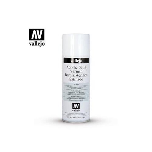 VALLEJO 28532 AEROSOL SATIN VARNISH 400ML HOBBY SPRAY PAINT