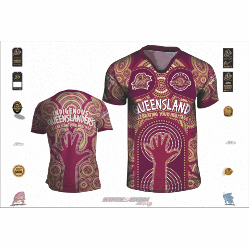 (XS One Hand) STATE OF ORIGIN - QLD One Hand INDIGENOUS JERSEY AP61