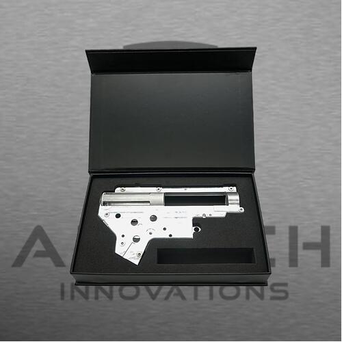 Aztech Scythe Silver 7075 CNC V2 Gearbox for Gel Blasters