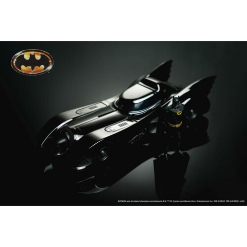 Batman (1989) - Batmobile Chrome Black 1:24 Scale Hollywood Ride with Batman