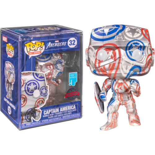 The Avengers - Captain America in Stark Tech Suit Patriotic Age Artist Series #32 Pop! Vinyl with Pop! Protector
