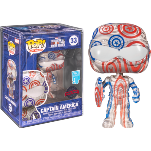 The Falcon and the Winter Soldier - Captain America Patriotic Age Artist Series #33 Pop! Vinyl with Pop! Protector