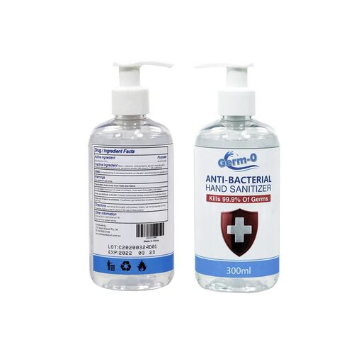 24x bottles of Germ-X Sanitizer santiser  Antibacterial Hand wash 300ml bottle 7.2 litres 70% alchol