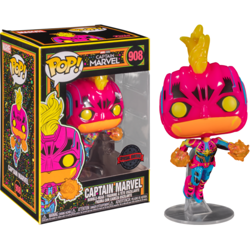 Captain Marvel - Captain Marvel Blacklight US Exclusive #908 Pop! Vinyl