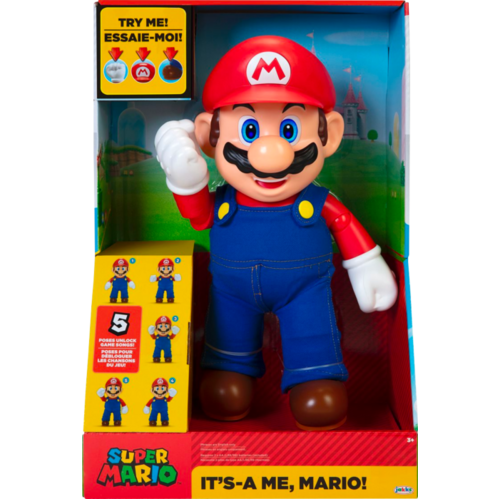 Super Mario - It’s-A-Me! Mario 12” Action Figure with sound