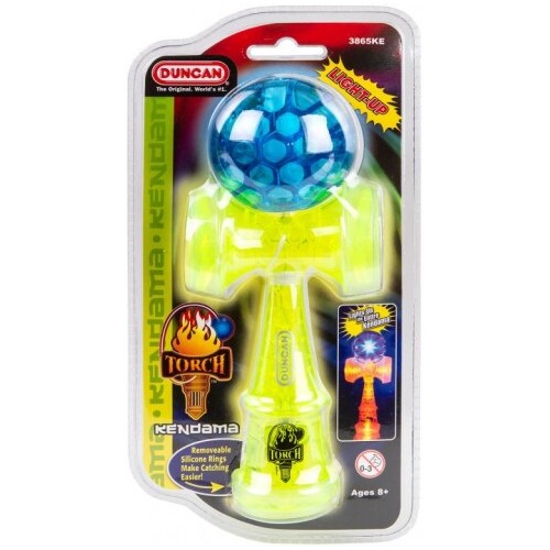 Duncan Kendama Torch Light Up skill toy yellow