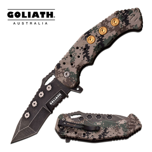Goliath - Camo Bullet Folding Knife 	KN-GL201