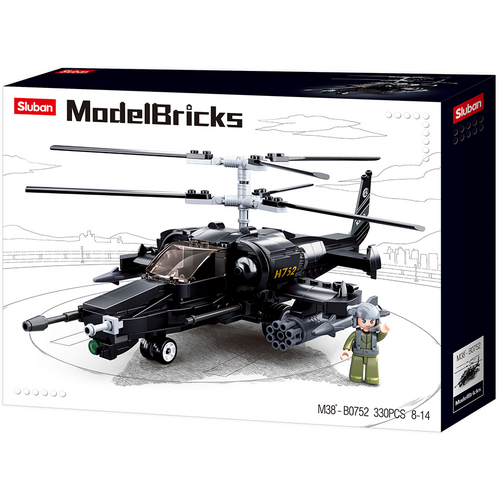 Sluban Attack Helicopter M38-B0752 330 peices