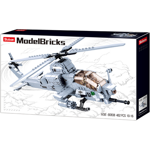 Sluban Attack Helicopter M38-B0838 482 peices